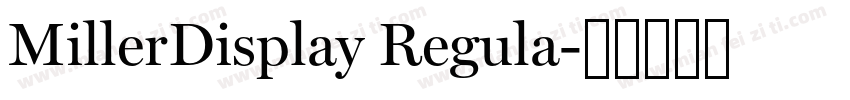 MillerDisplay Regula字体转换